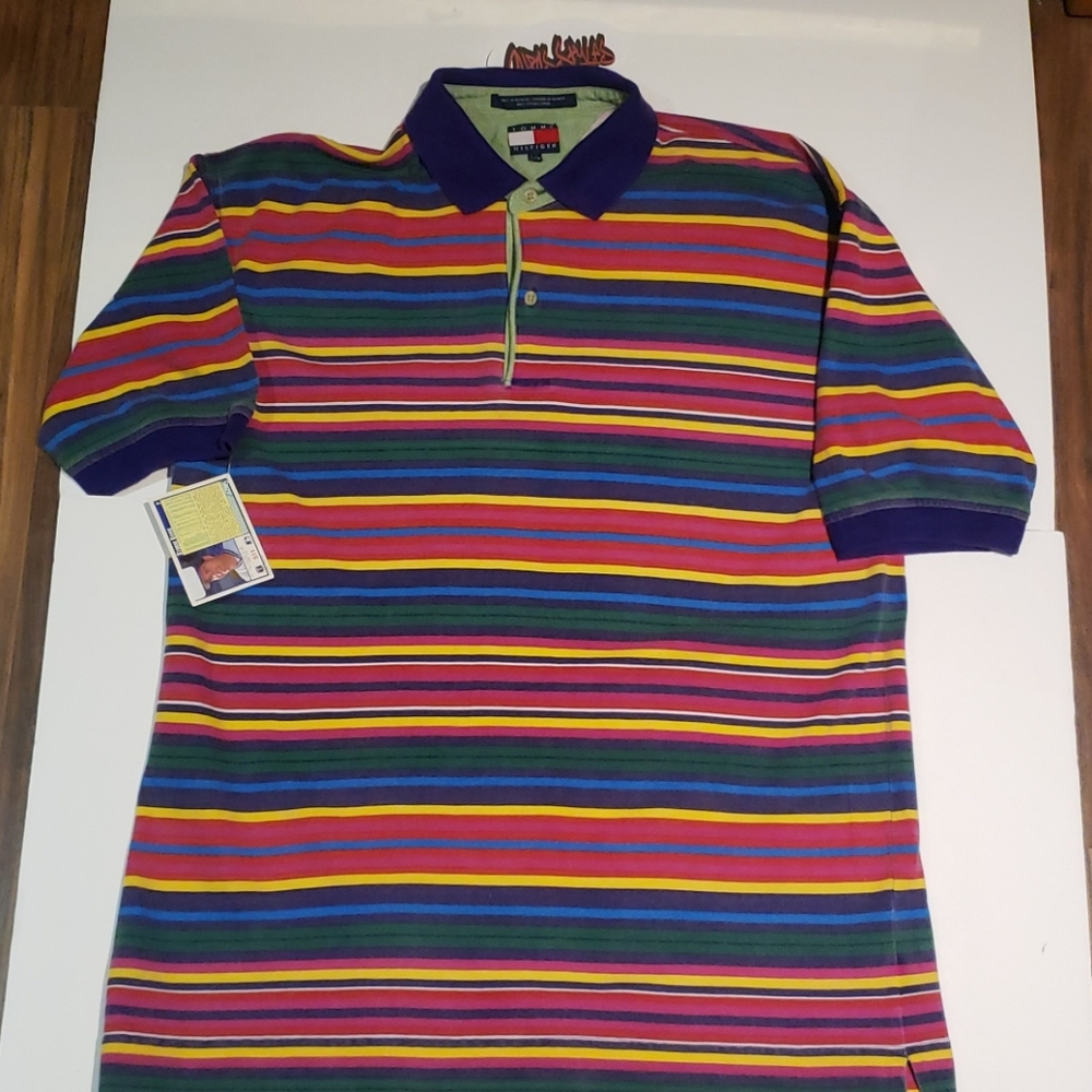 Vintage 90s big flag Tommy Polo